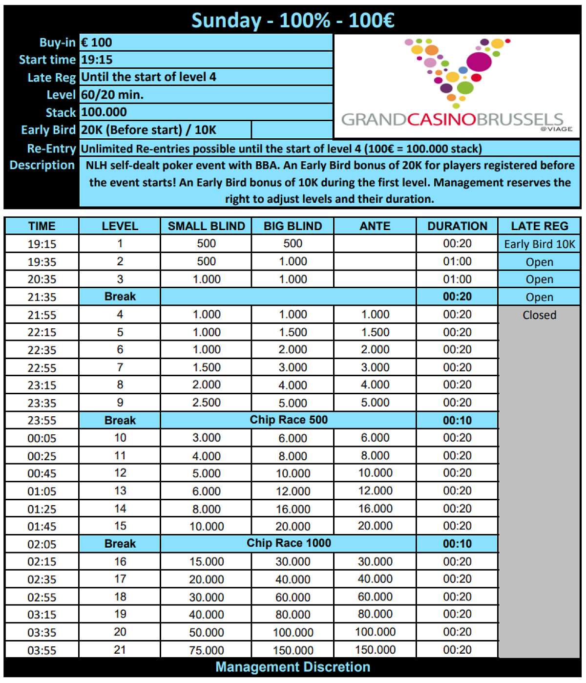 Sunday - 100% - 100€