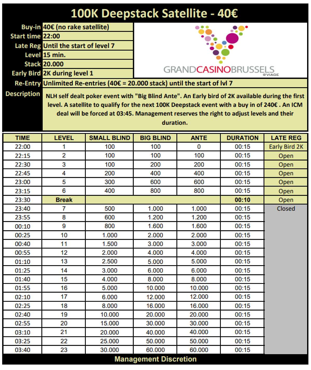 100K Deepstack - Satellite 40€