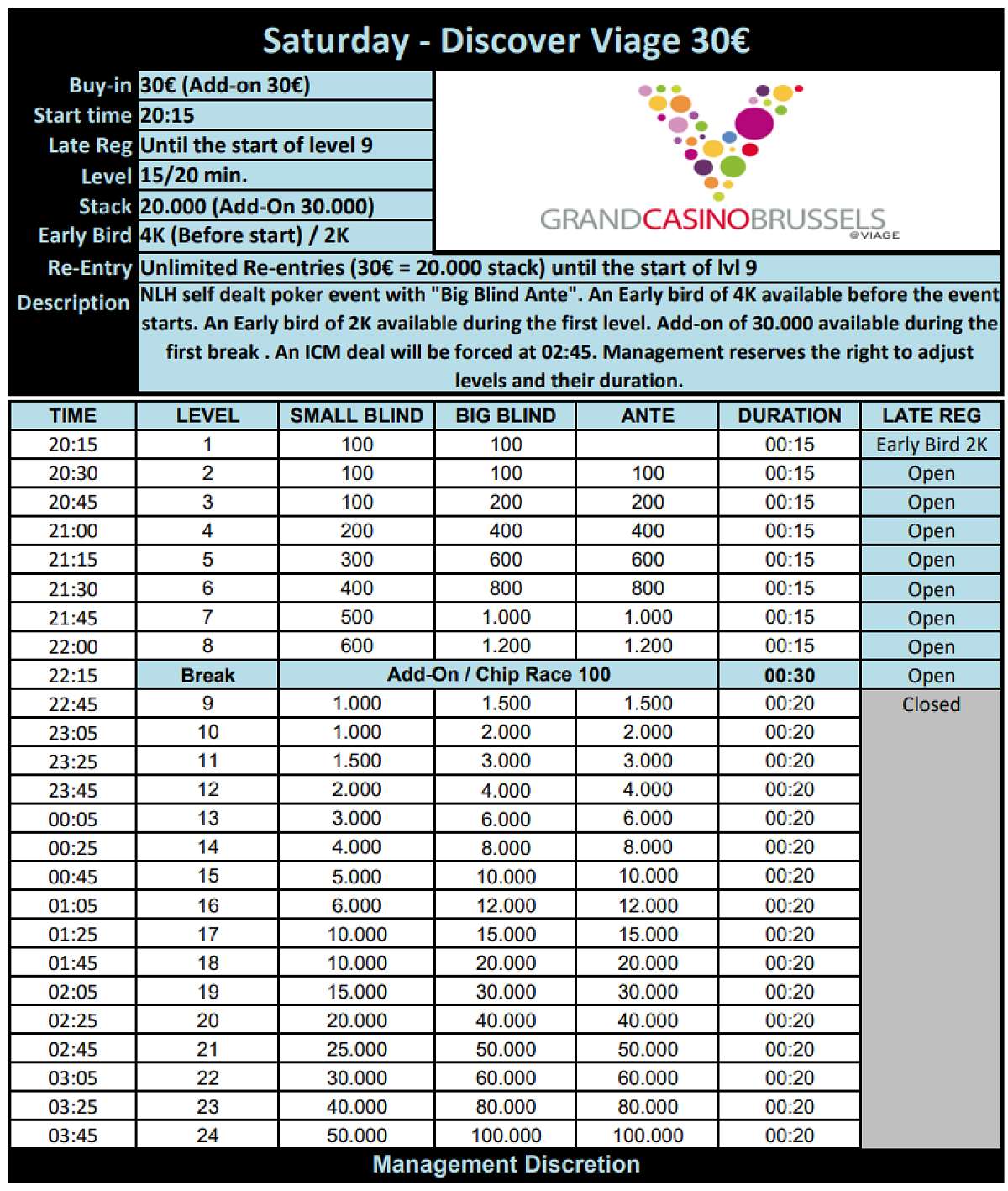 Saturday - Discover Viage - 30€