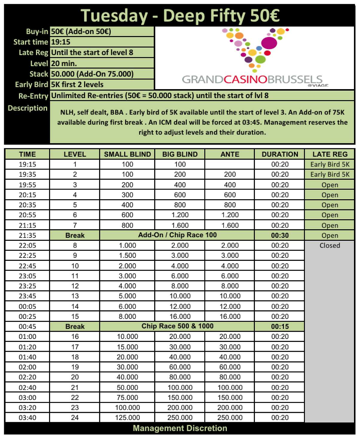 Tuesday - Deep Fifty - 50€