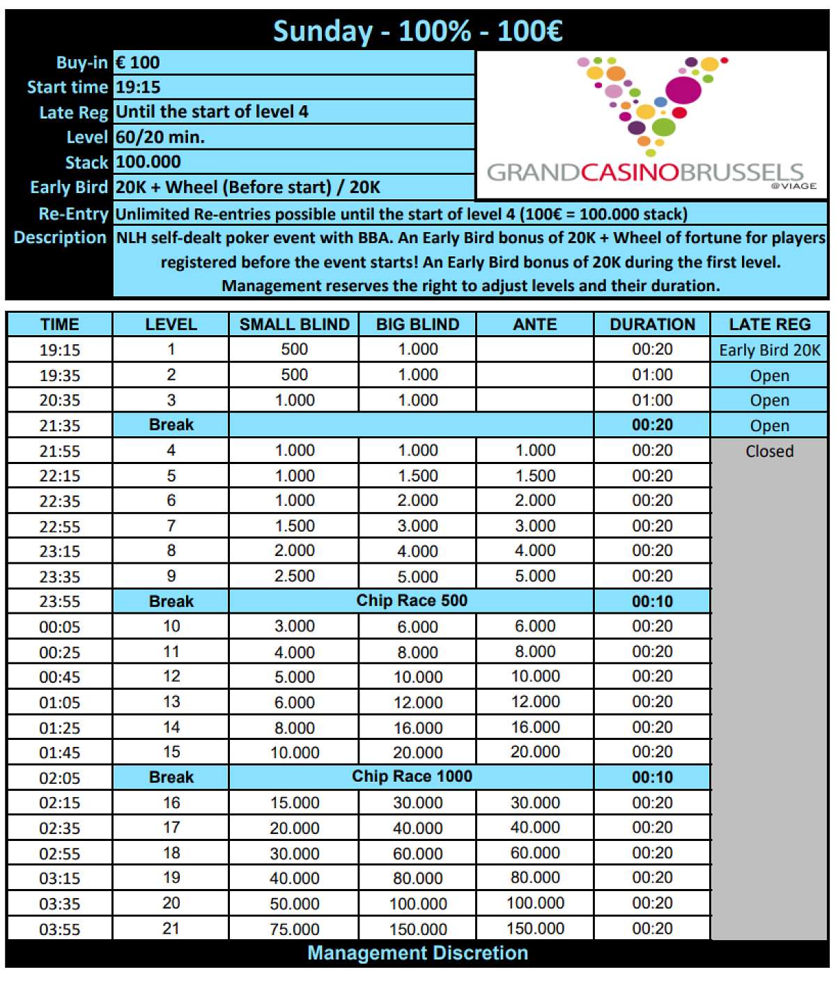 Sunday - 100% - 100€