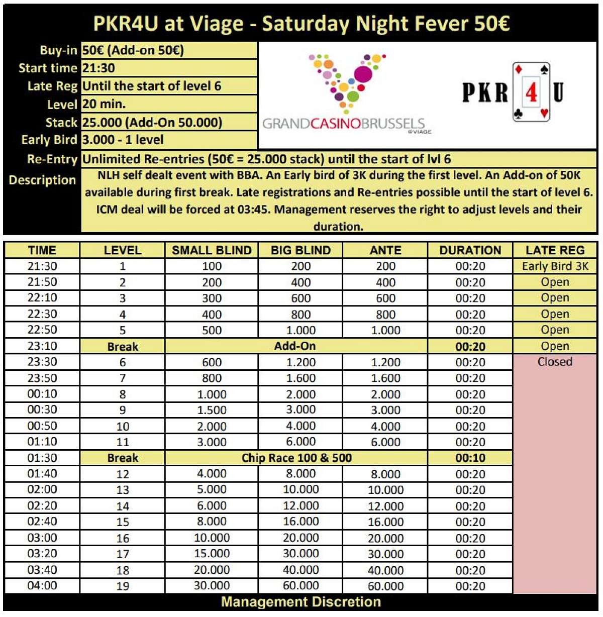 PKR4U - Saturday Night Fever 50€