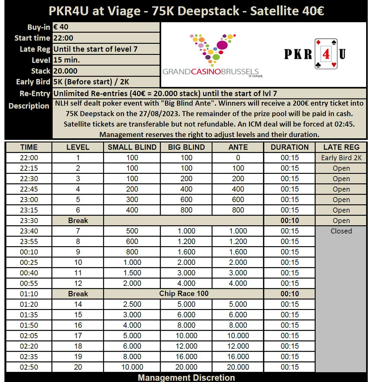 PKR4U – 75K Deepstack – Satellite 40€